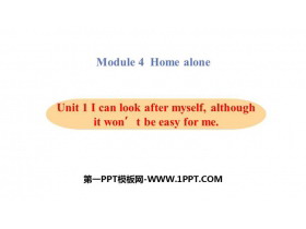 《I can look after myselfalthough it won/t be easy for me》Home alone PPT教学课件