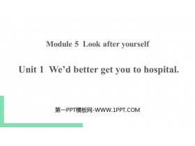 《We/d better get you to hospital》Look after yourself PPT课件下载