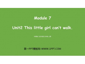 《This little girl can/t walk》PPT教学课件