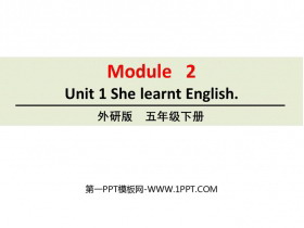 《She learnt English》PPT教学课件