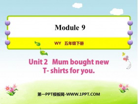 《Mum bought new T-shirts for you》PPT课件下载