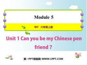 《Can you be my Chinese pen friend》PPT教学课件