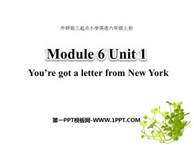 《You/ve got a letter from New York》PPT教学课件