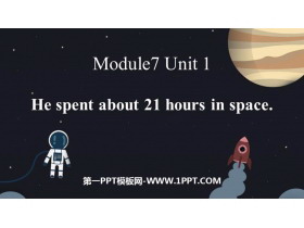 《He spent about 21 hours in space》PPT课件下载