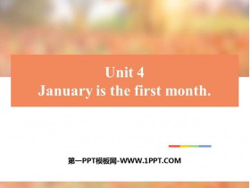 《January is the first month》PPT优质课件