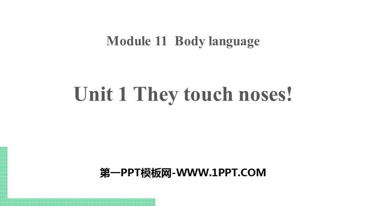 《They touch noses》Body language PPT精品课件