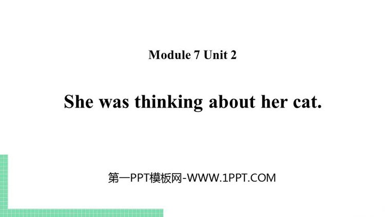 《She was thinking about her cat》A famous story PPT教学课件
