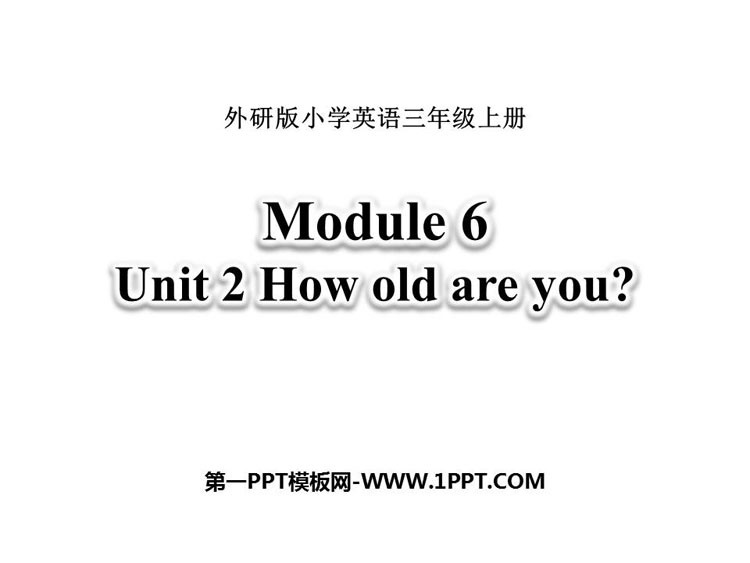 《How old are you?》PPT精品课件