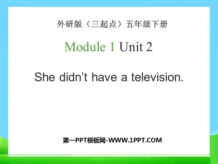 《She didn\t have a television》PPT课件下载