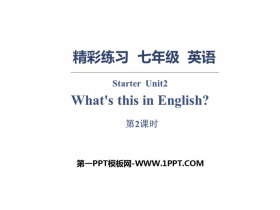 《What/s this in English?》PPT习题课件(第2课时)