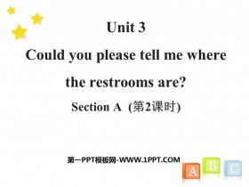 《Could you please tell me where the restrooms are?》SectionA PPT(第2课时)