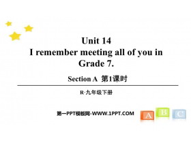 《I remember meeting all of you in Grade 7》SectionA PPT(第1课时)