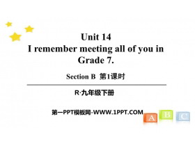 《I remember meeting all of you in Grade 7》SectionB PPT(第1课时)