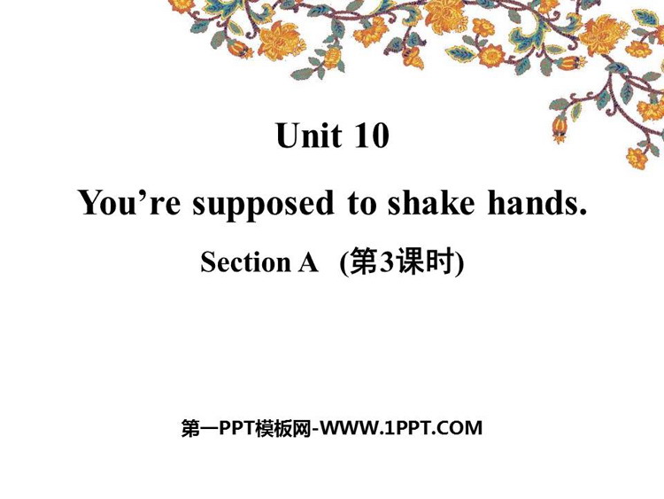 《You are supposed to shake hands》SectionA PPT(第3课时)