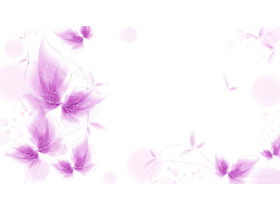 紫色唯美抽象植物花卉PPT背景�D片