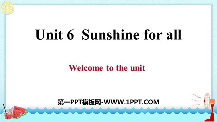 《Sunshine for all》PPT习题课件