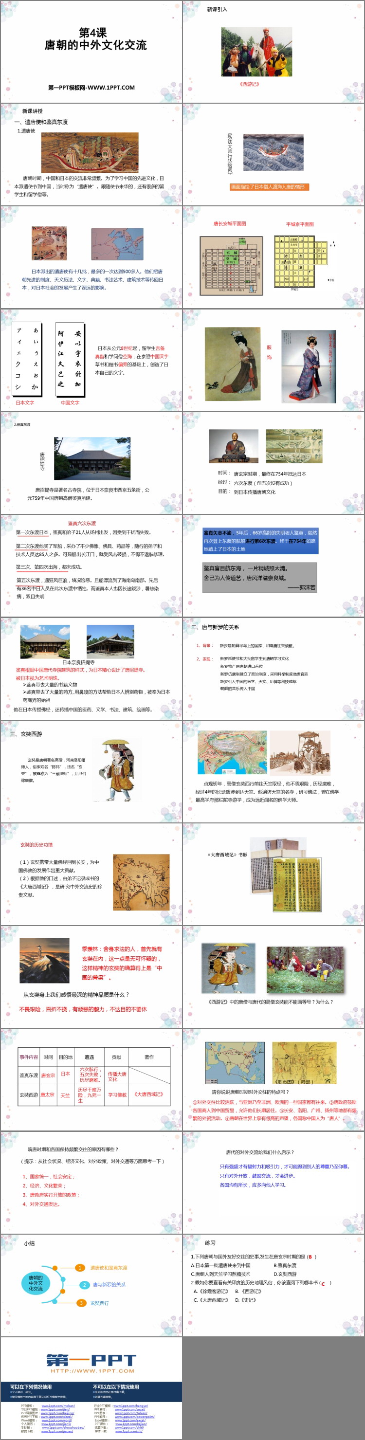 《唐朝的中外文化交流》PPT教学课件