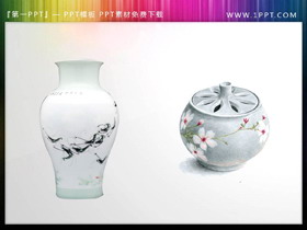 5张精美陶瓷花瓶PPT素材下载