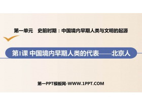 《中国早期人类的代表—北京人》PPT教学课件下载