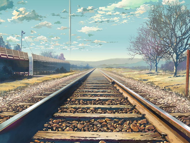 唯美铁路背景PPT背景图片（铁路ppt背景图片 简约）（铁路ppt背景图高清）
