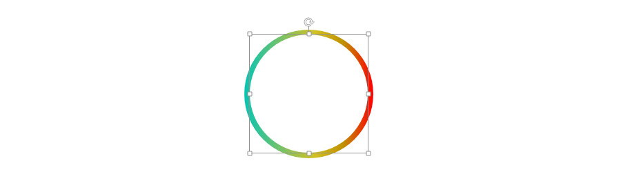 如何在PPT中设计一个渐变色的圆环表达？