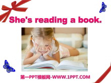 She's reading a bookPPTn3