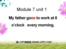 My father goes to work at 8 o'clock every morningPPTμ2