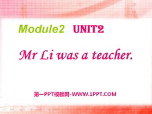 Mr Li was a teacherPPTn3