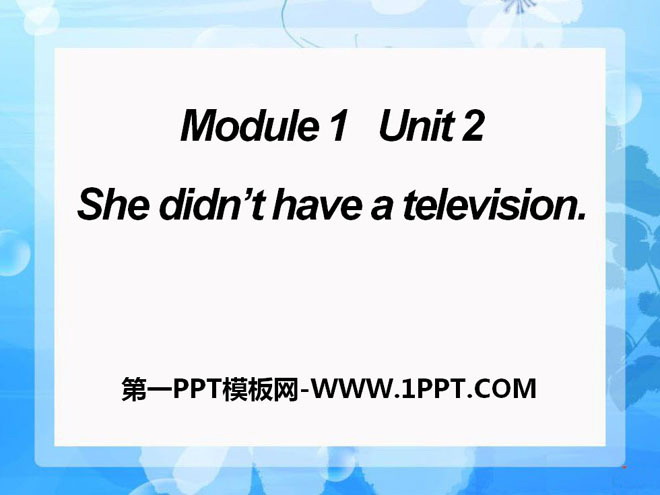 《She didn't have a television》PPT课件3-预览图01
