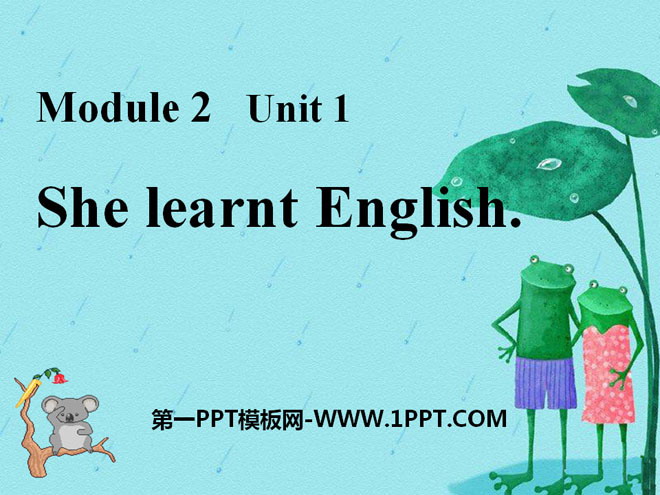 《She learnt English》PPT课件2-预览图01