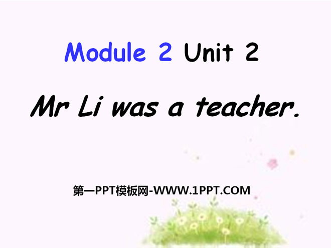 Mr Li was a teacherPPTn4