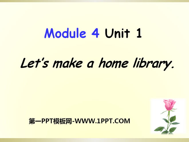 Let\s make a home libraryPPTn4
