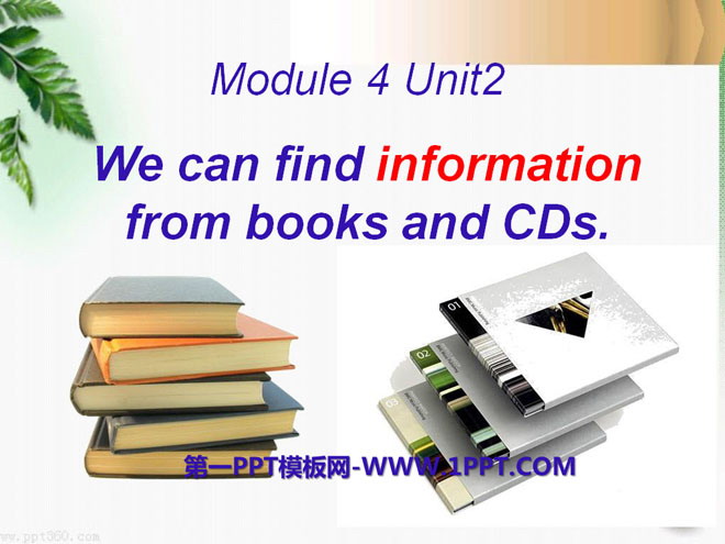 《We can find information from books and CDs》PPT课件3-预览图01