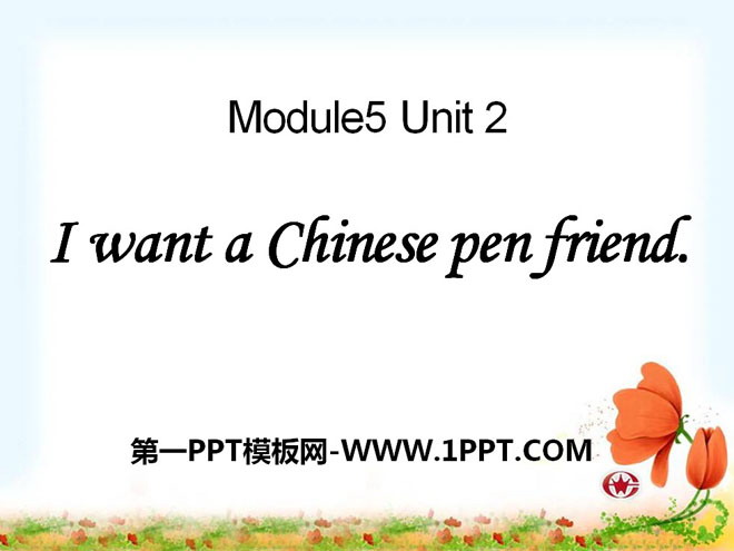 I want a Chinese pen friendPPTμ2