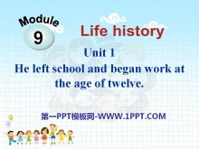 He left school and began work at the age of twelveLife history PPTn3