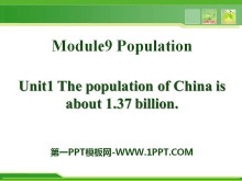 The population of China is about 1.37 billionPopulation PPTn5