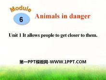 It allows people to get closer to themAnimals in danger PPTμ4