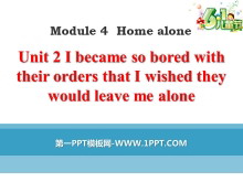 I became so bored with their orders that I wished they would leave me aloneHome alone PPTμ