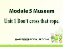 Don't cross that ropeMuseums PPTn