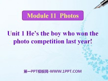 He's the boy who won the photo competition last year!Photos PPTn3