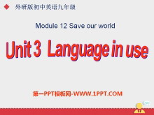 Language in useSave our world PPTμ