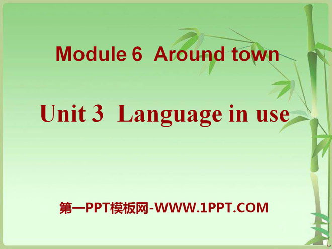 Language in usearound town PPTμ2
