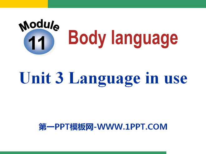 Language in useBody language PPTn