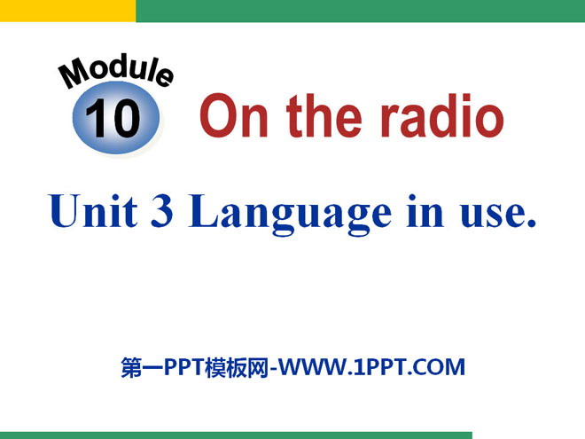 Language in useOn the radio PPTμ