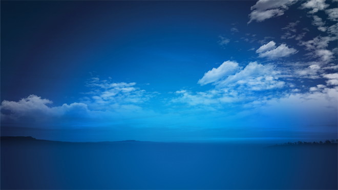 静谧的蓝天白云PPT背景图片