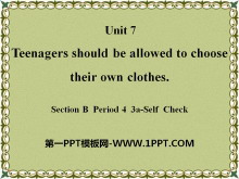 Teenagers should be allowed to choose their own clothesPPTμ23