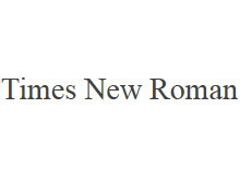 Times New Roman 