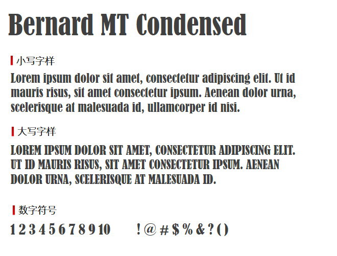 Bernard MT Condensed wd