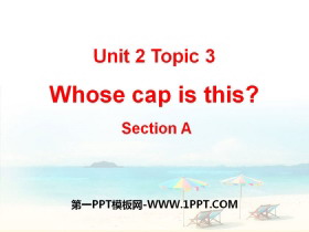 Whose cap is this?Section A PPT