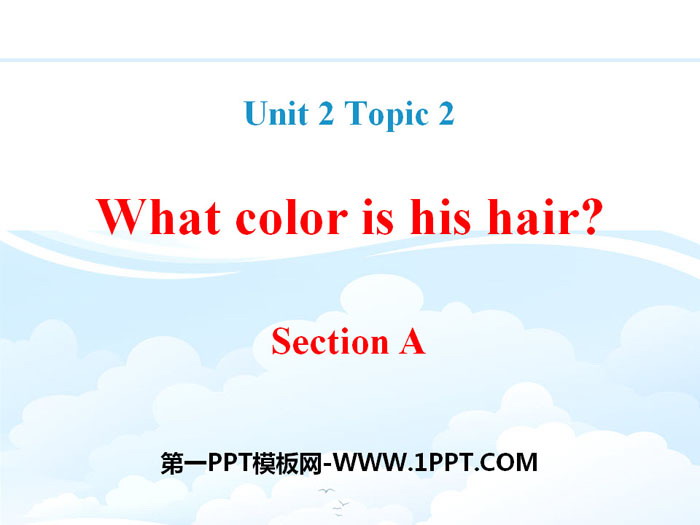 What color is his hair?SectionA PPT